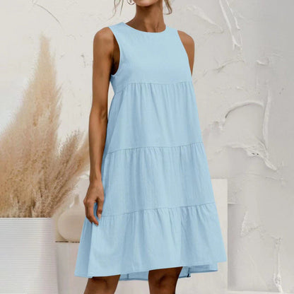 Elarova Ärmelloses Wickelkleid mit Panel-Design