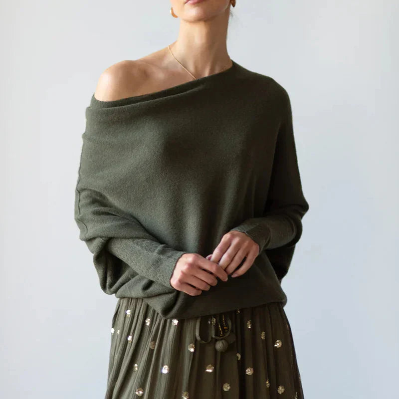 Elarova | Asymmetrisch Drapierter Pullover