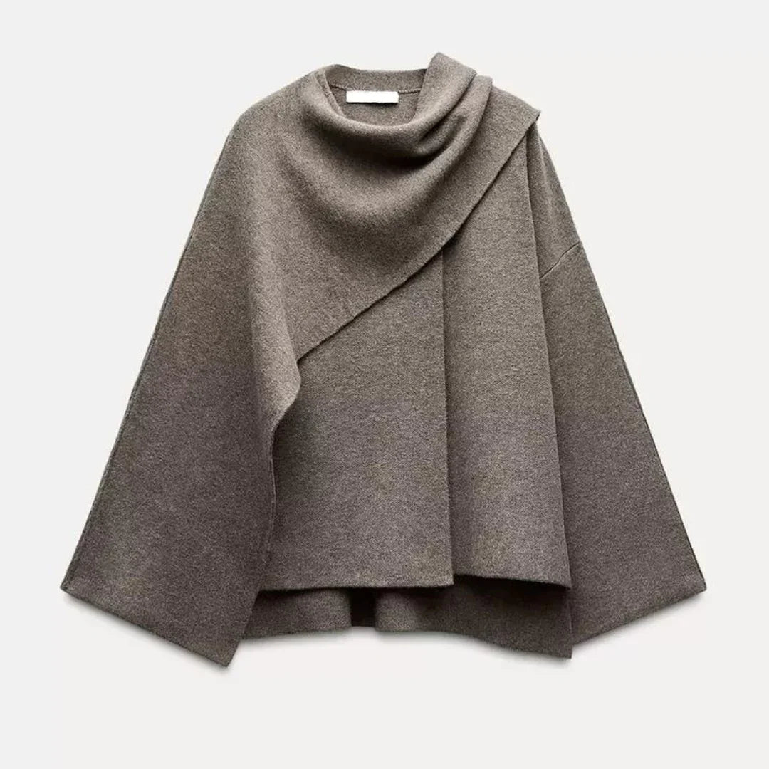 Elarova | Asymmetrischer Cape-Mantel für Damen