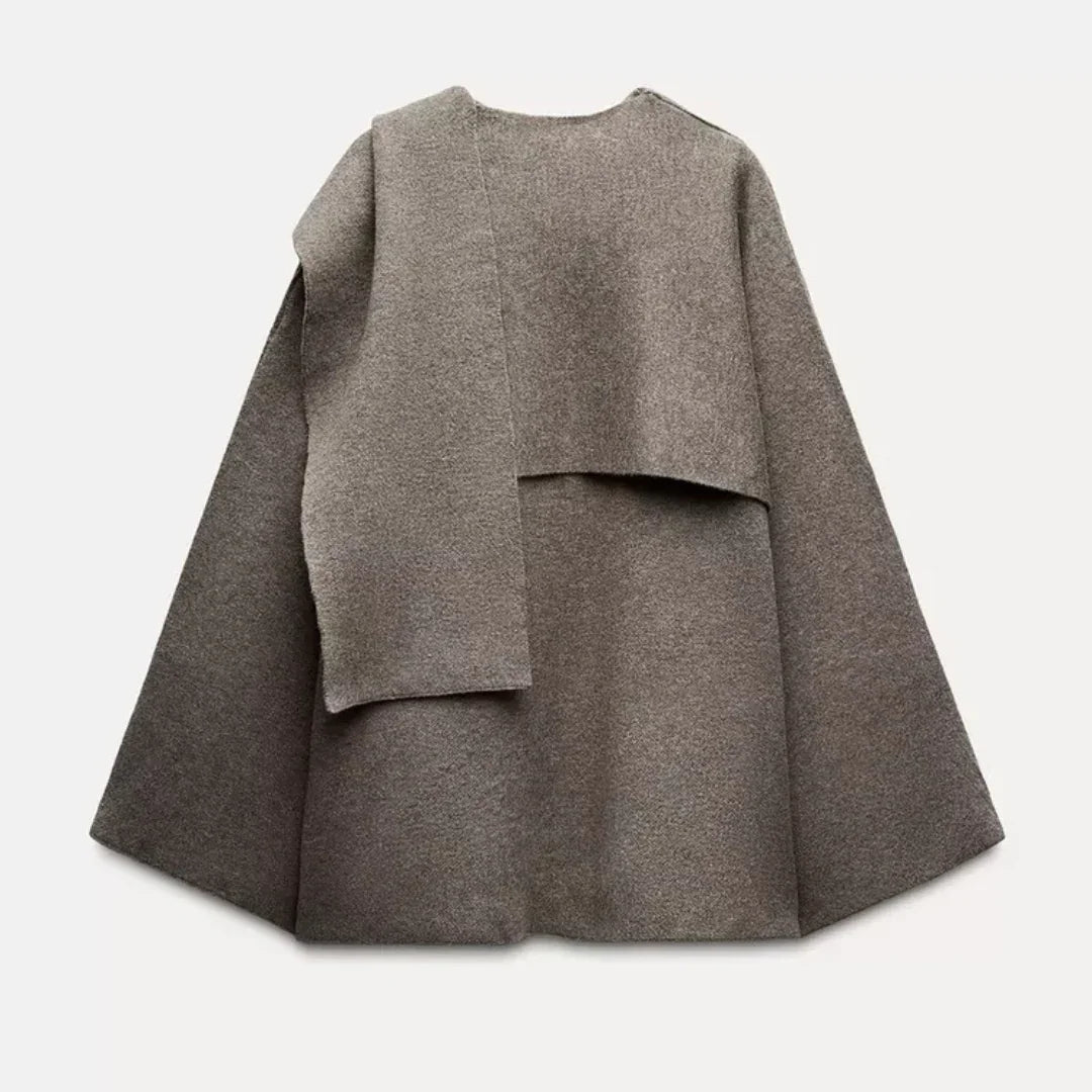 Elarova | Asymmetrischer Cape-Mantel für Damen