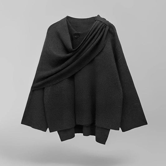 Elarova | Asymmetrischer Cape-Mantel für Damen
