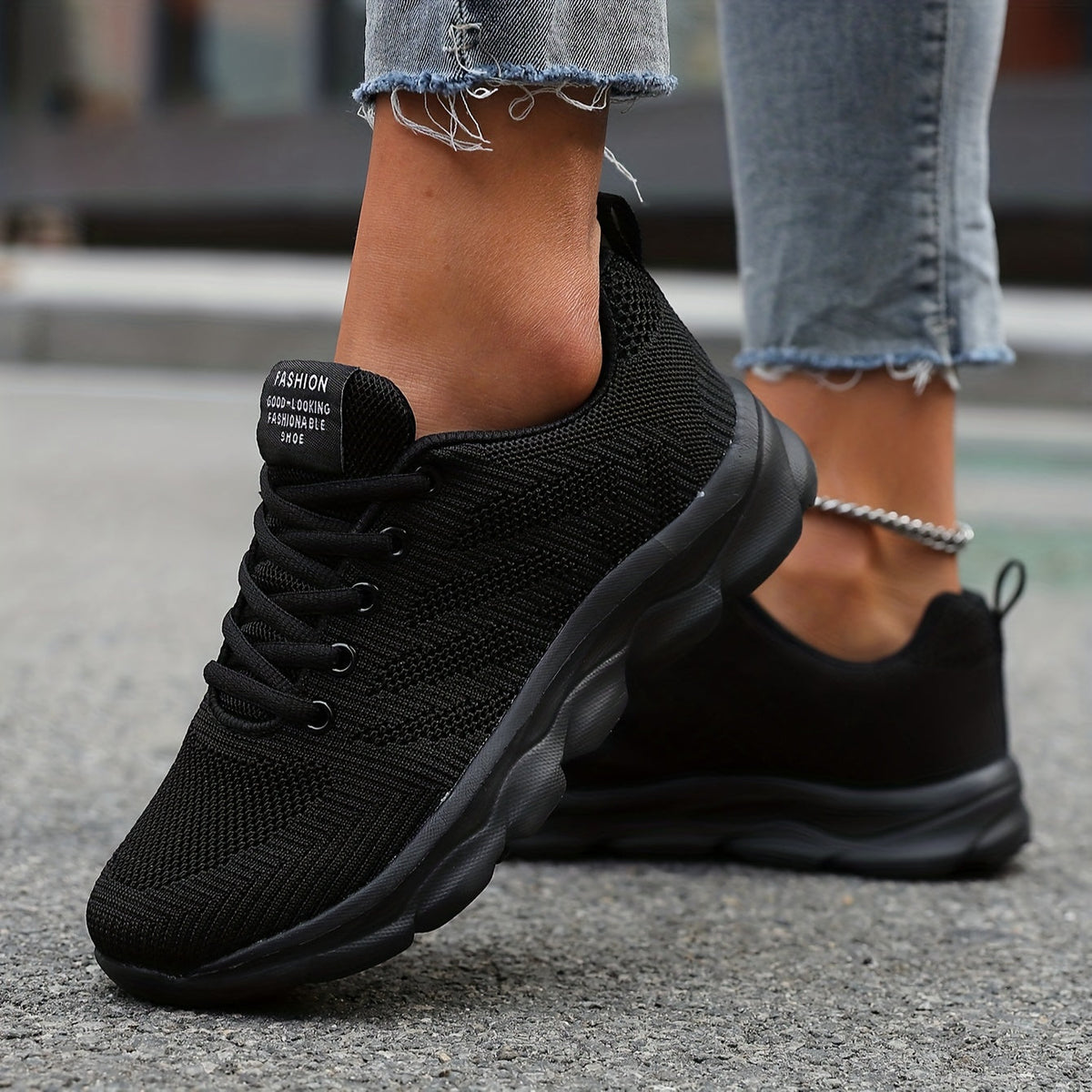 Elarova | Atmungsaktive Gestrickte Damensneaker