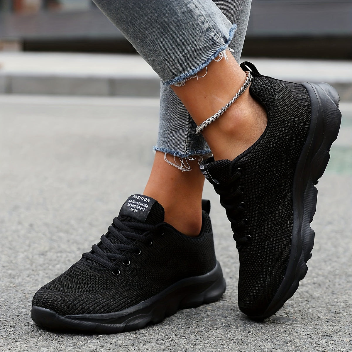 Elarova | Atmungsaktive Gestrickte Damensneaker