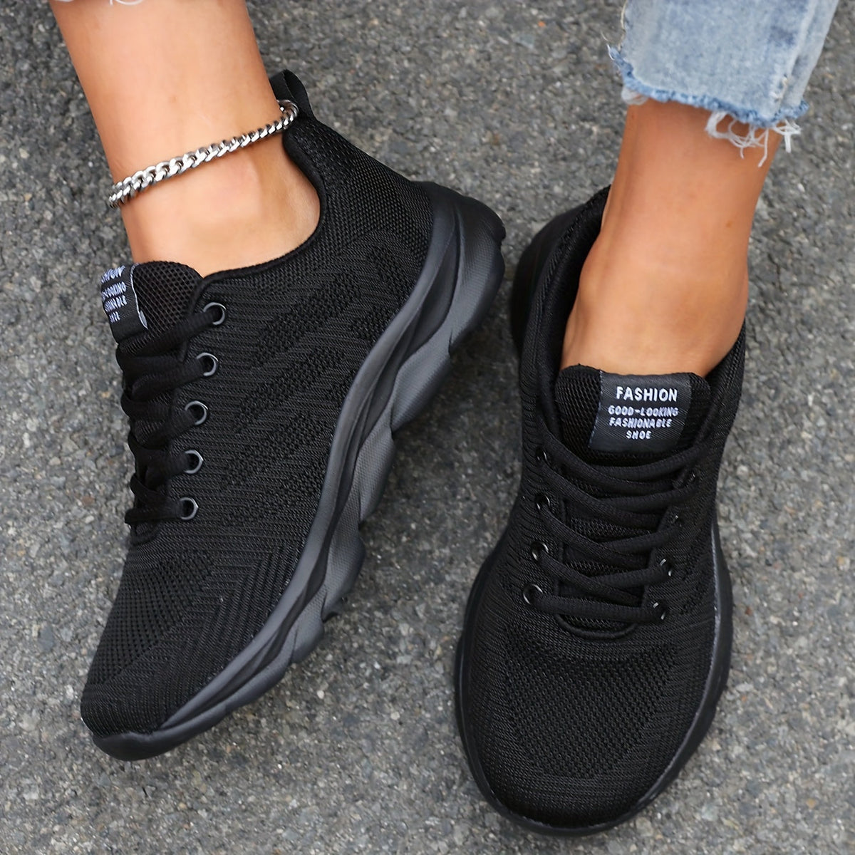 Elarova | Atmungsaktive Gestrickte Damensneaker