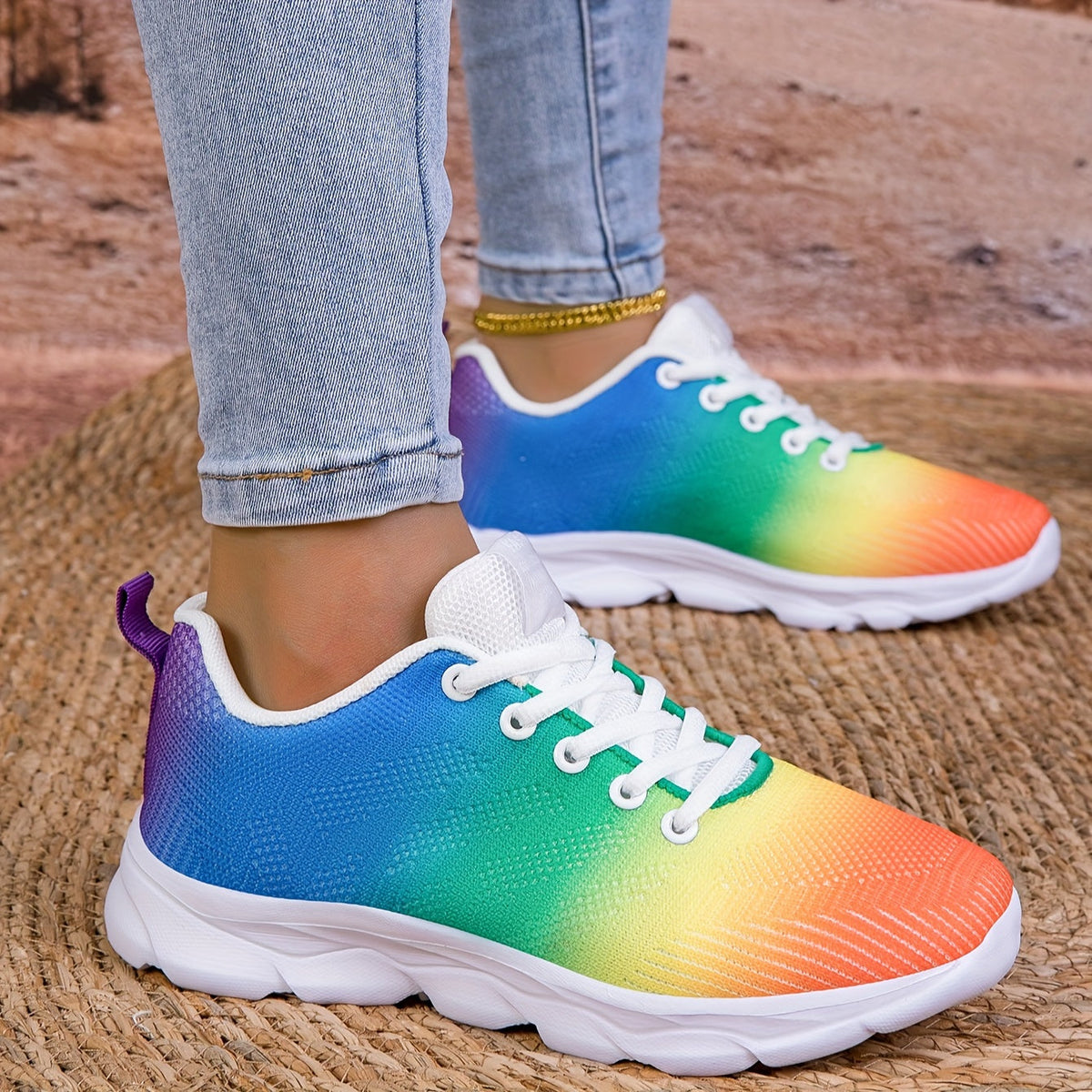Elarova | Atmungsaktive Gestrickte Damensneaker