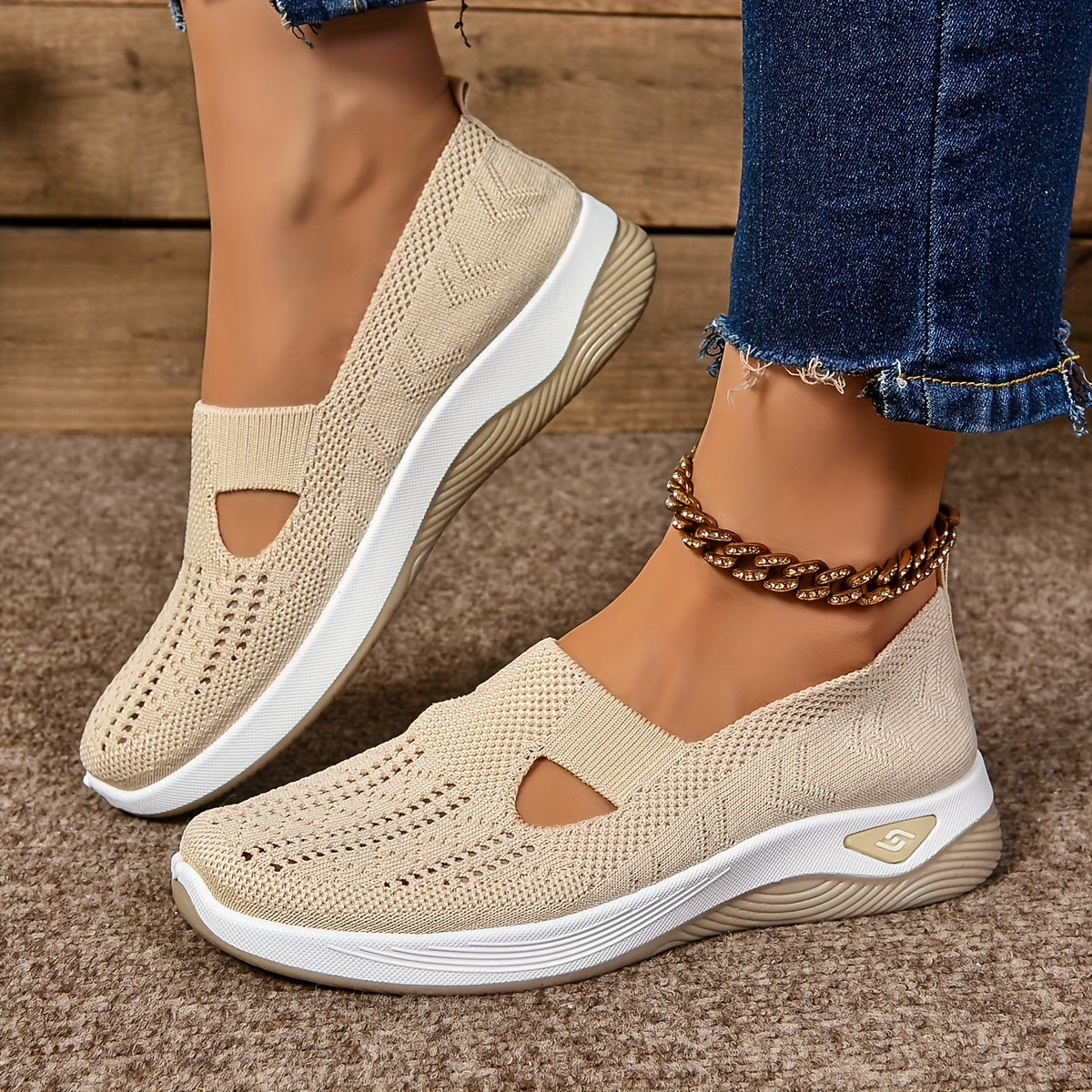 Elarova | Atmungsaktive Orthopädische Slip on Sneakers Für Damen