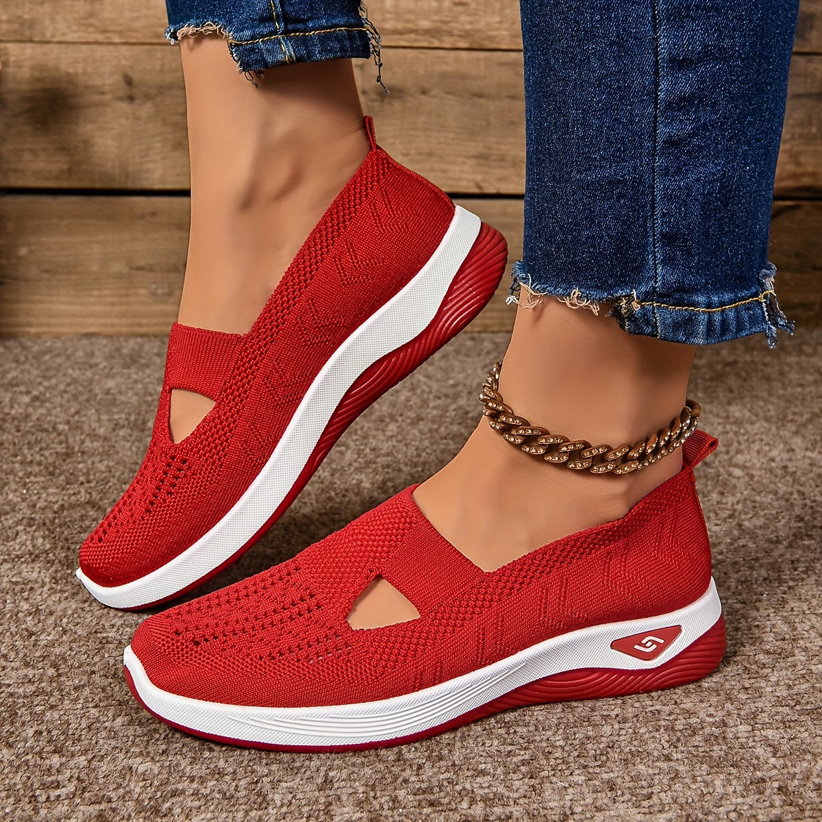 Elarova | Atmungsaktive Orthopädische Slip on Sneakers Für Damen