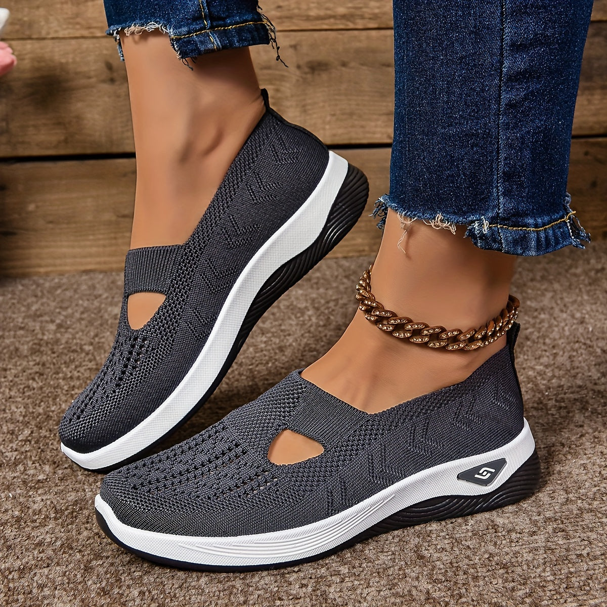 Elarova | Atmungsaktive Orthopädische Slip on Sneakers Für Damen