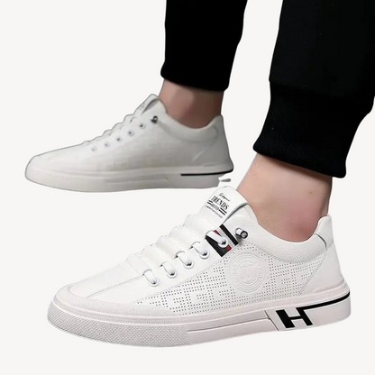 Elarova | Atmungsaktive Slip-On-Sneakers aus Leder für Herren