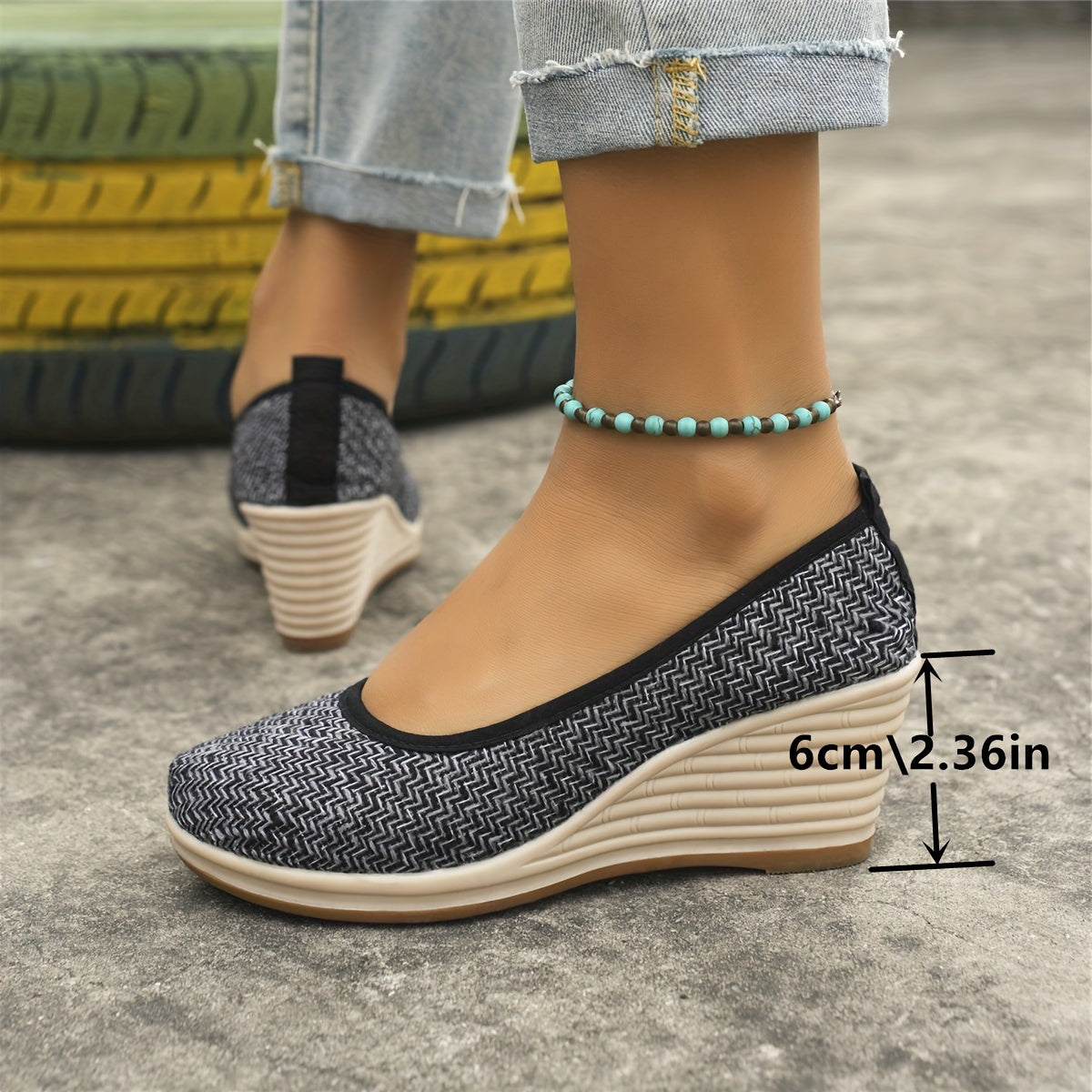 Elarova | Atmungsaktive Slipper Mit Keilabsatz Schuhen