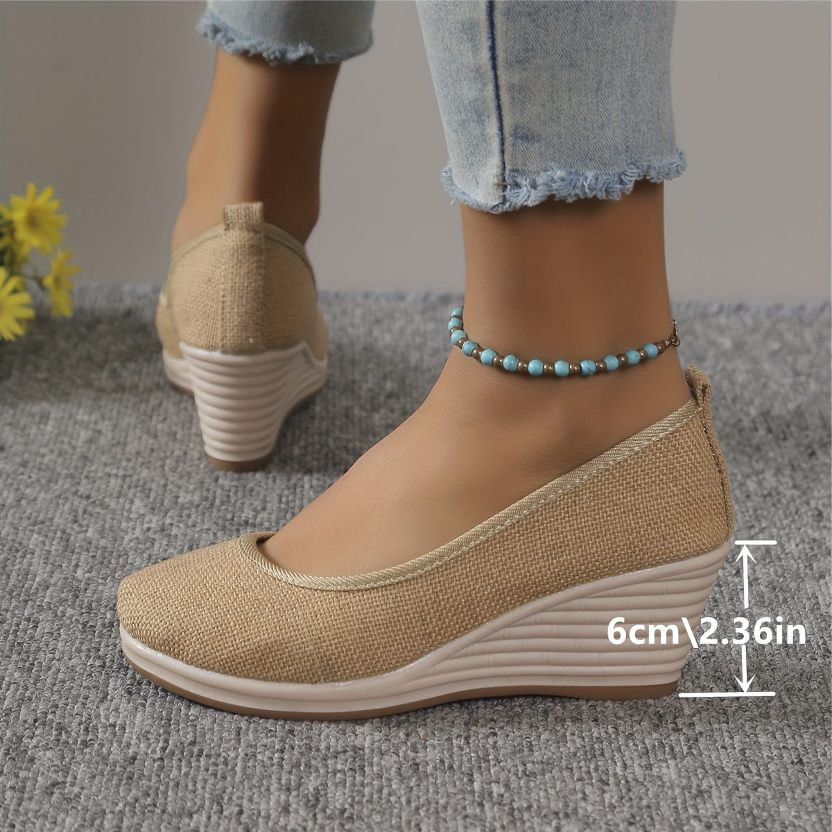 Elarova | Atmungsaktive Slipper Mit Keilabsatz Schuhen