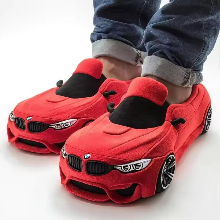 Elarova | Auto Inspiriert Gestaltung Pantoffeln mit Rutschfester Sohle für Maximalen Komfort