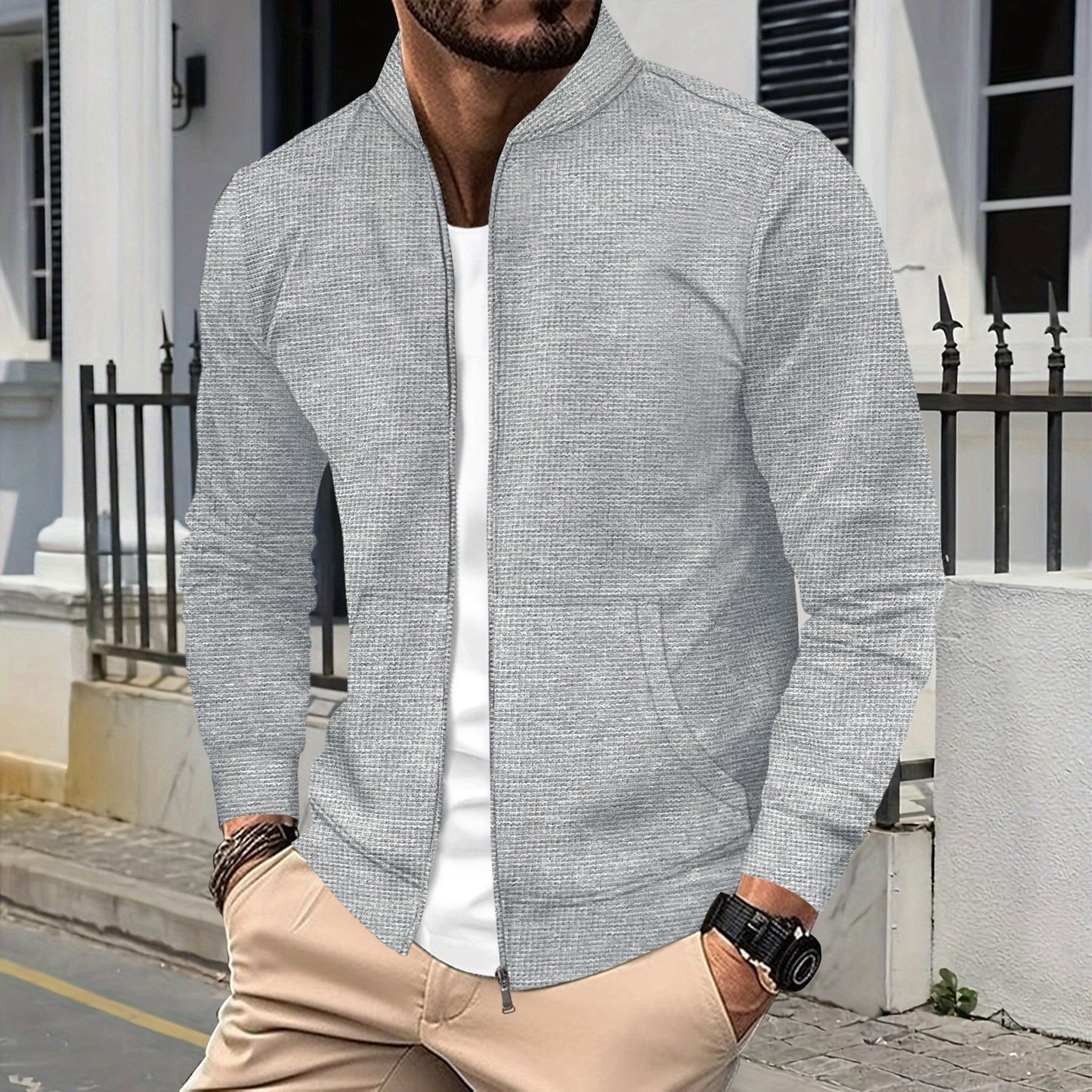 Elarova | Baseballjacke für Herren von Cliff mit Reißverschluss