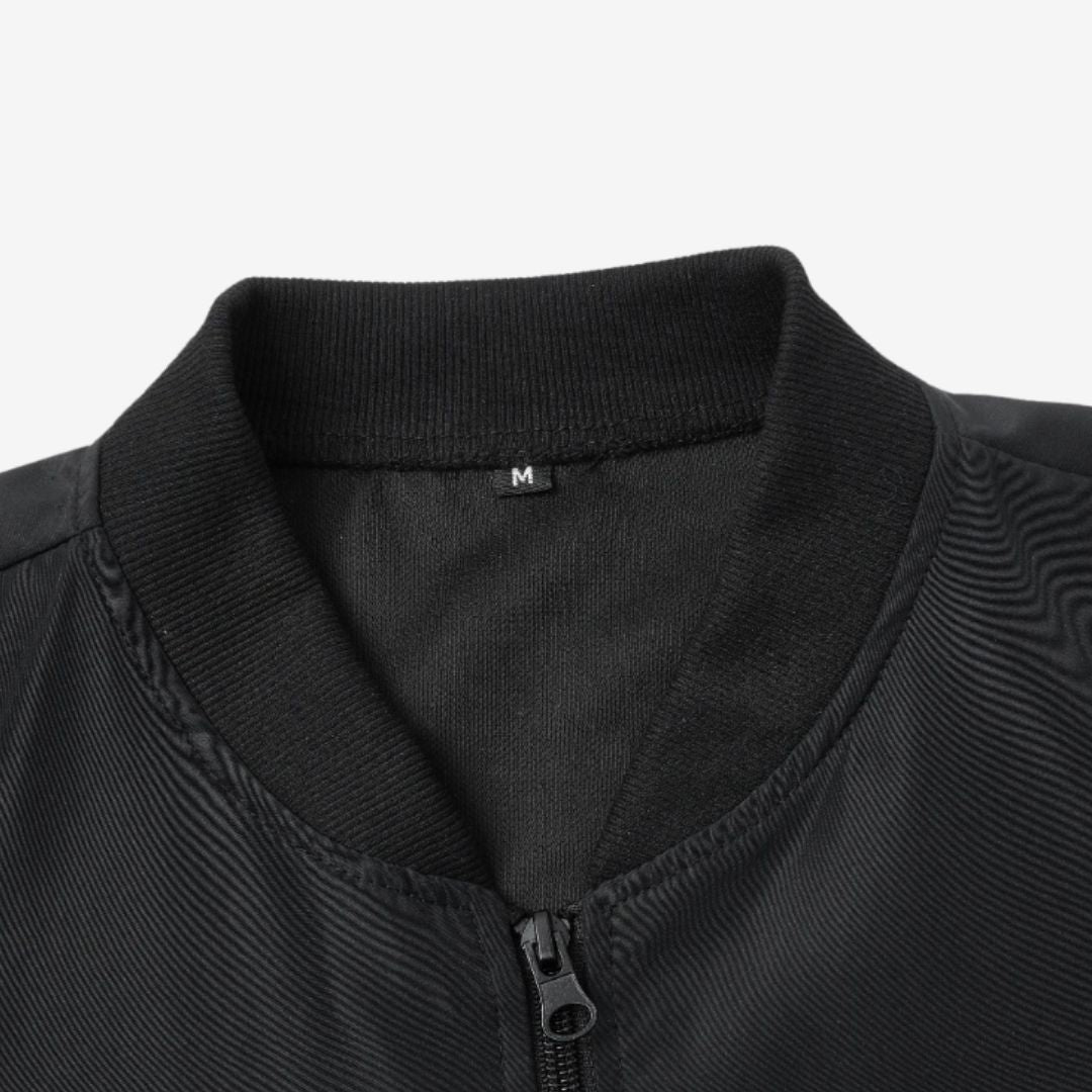 Elarova | Baseballjacke mit geripptem Kragen für Herren