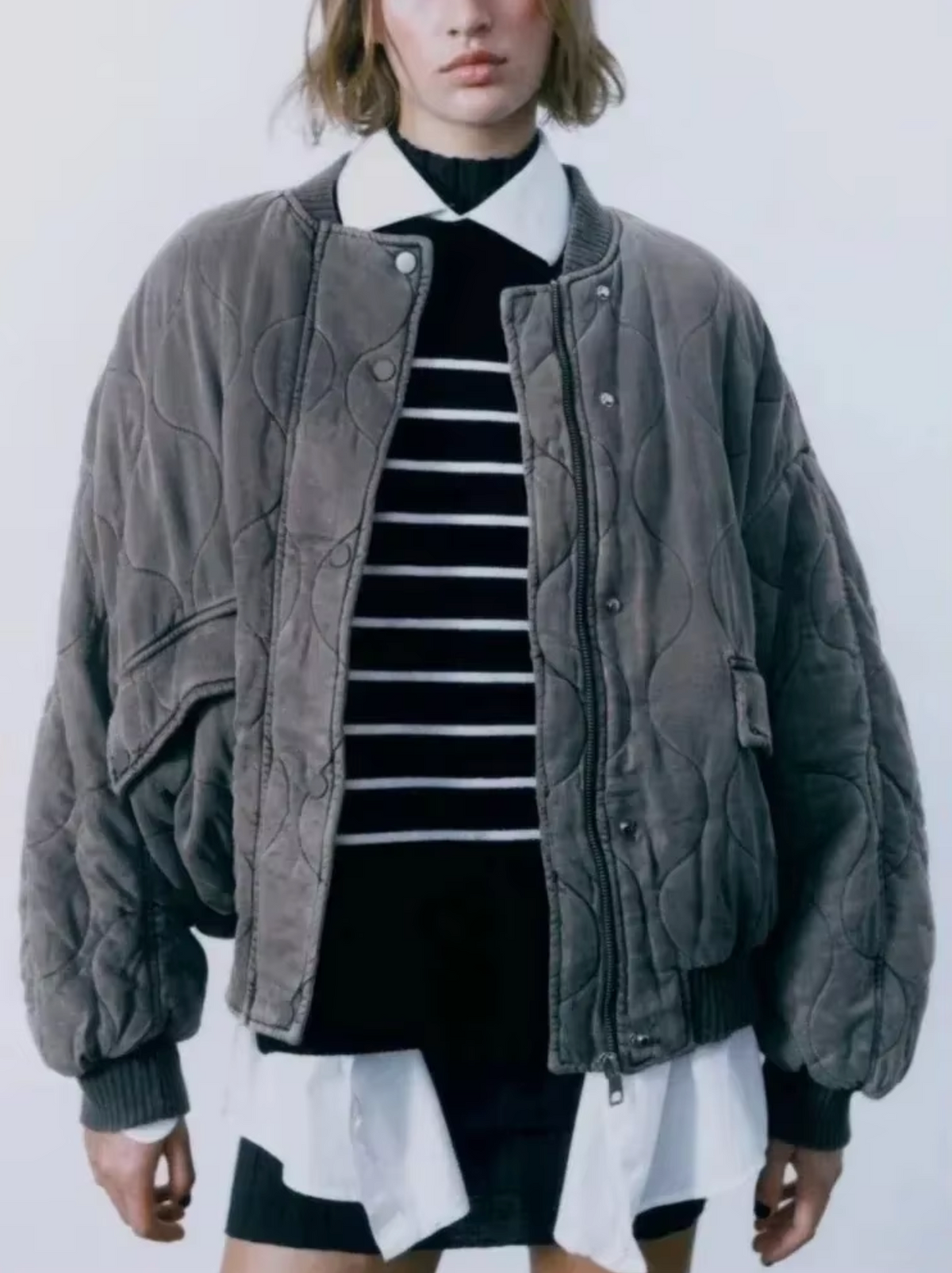 Elarova | Baumwolljacke mit Rundhalsausschnitt