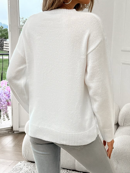 Elarova | Baumwollstrickpullover Mit Rundhalsausschnitt