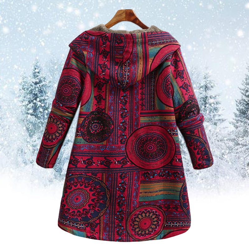 Elarova | Bedruckte Jacke mit Kapuze