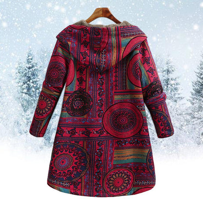 Elarova | Bedruckte Jacke mit Kapuze