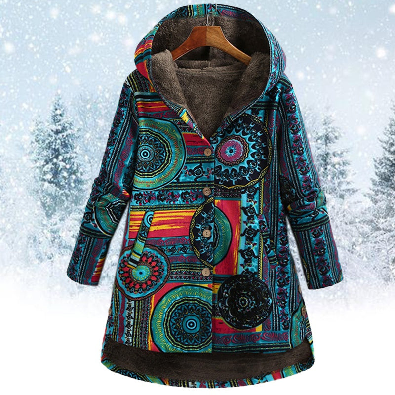 Elarova | Bedruckte Jacke mit Kapuze