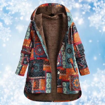 Elarova | Bedruckte Jacke mit Kapuze