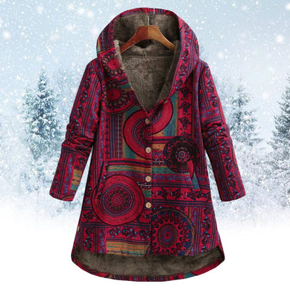 Elarova | Bedruckte Jacke mit Kapuze