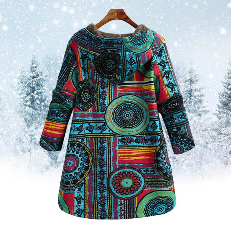 Elarova | Bedruckte Jacke mit Kapuze