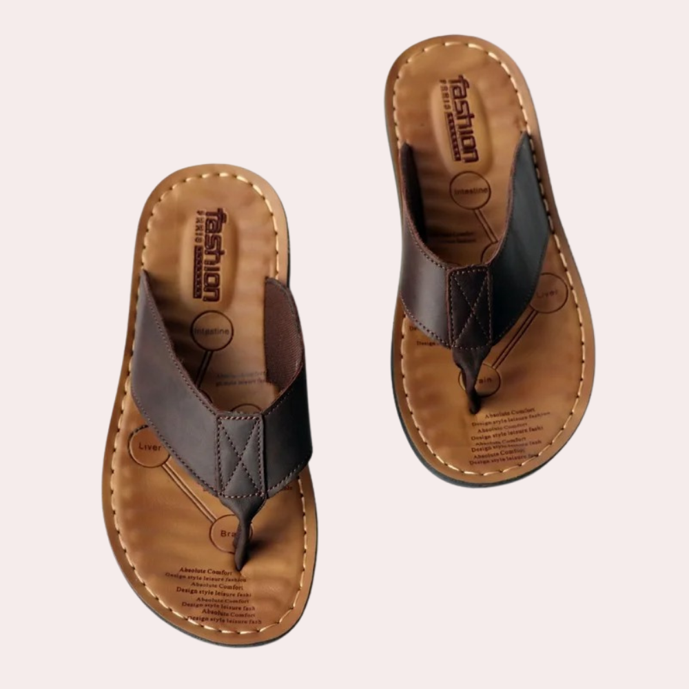Elarova | Bequeme Herren Leder Slipper Komfortabel & Stilvoll Im Sommer
