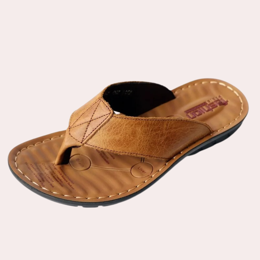 Elarova | Bequeme Herren Leder Slipper Komfortabel & Stilvoll Im Sommer