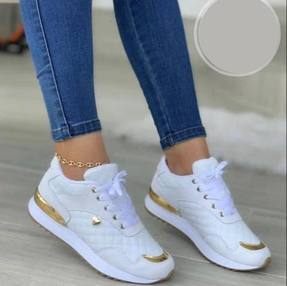 Elarova | Bequeme Leder Damen Sneakers