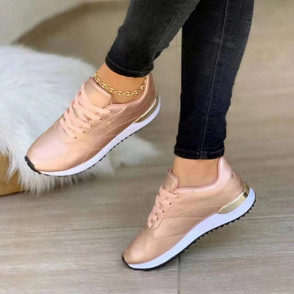Elarova | Bequeme Leder Damen Sneakers