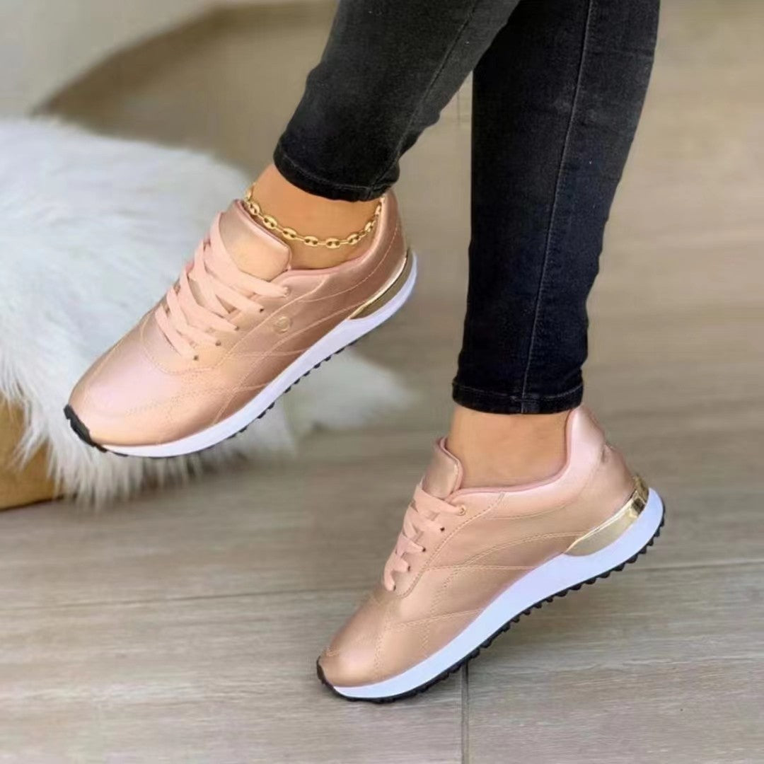 Elarova | Bequeme Leder Damen Sneakers