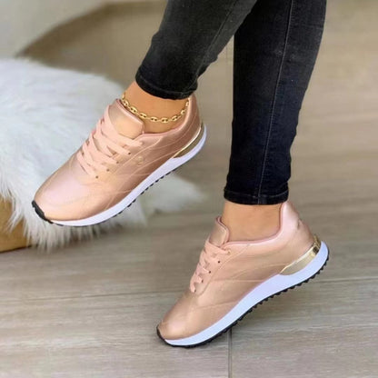 Elarova | Bequeme Leder Damen Sneakers