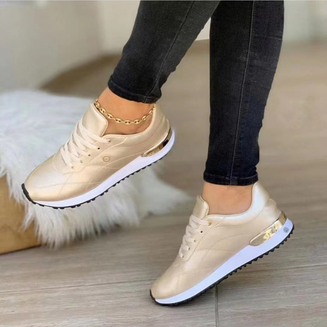 Elarova | Bequeme Leder Damen Sneakers