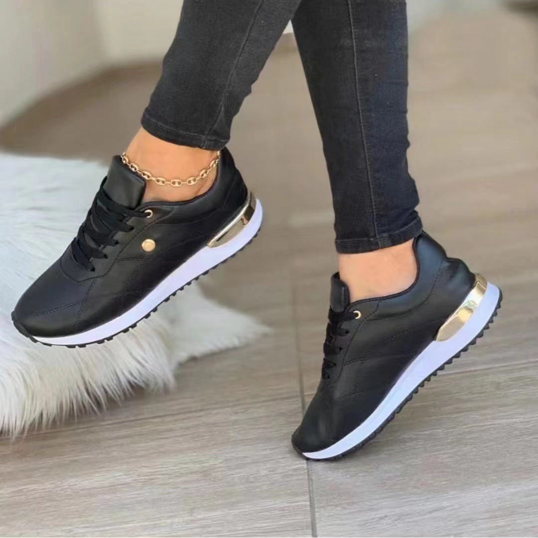 Elarova | Bequeme Leder Damen Sneakers