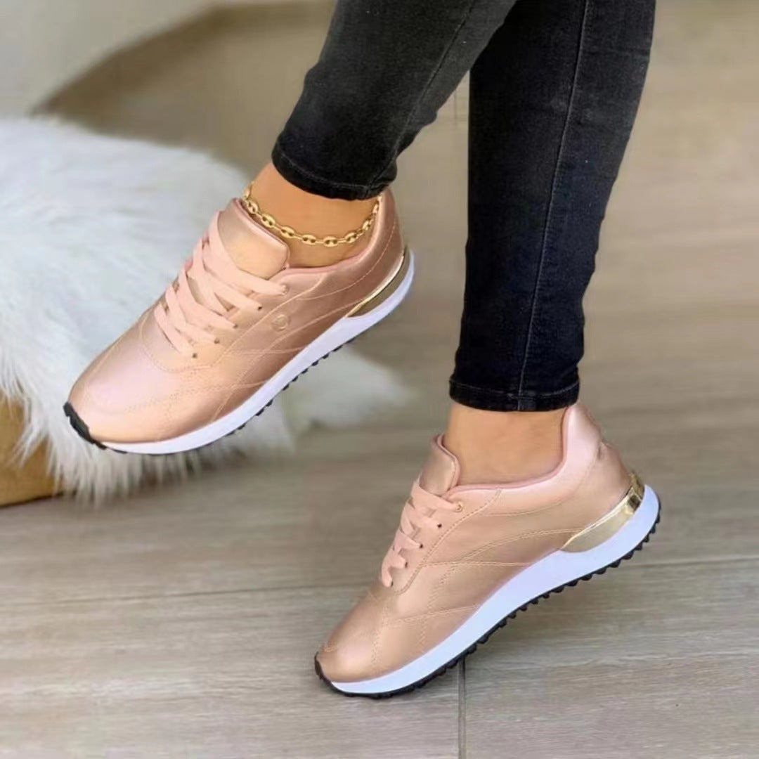 Elarova | Bequeme Leder Damen Sneakers