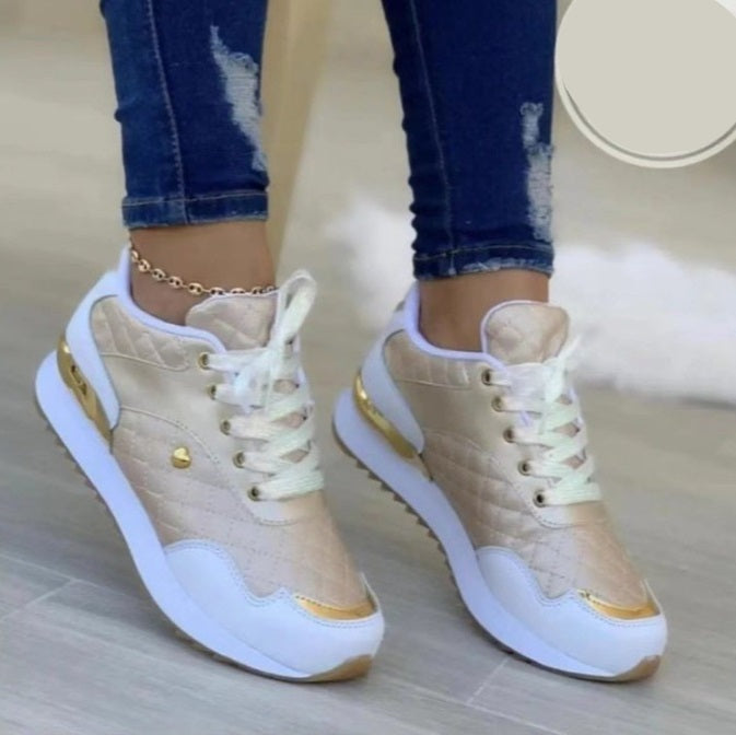 Elarova | Bequeme Leder Damen Sneakers