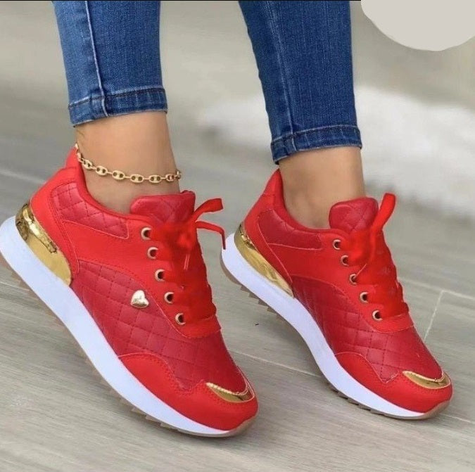 Elarova | Bequeme Leder Damen Sneakers