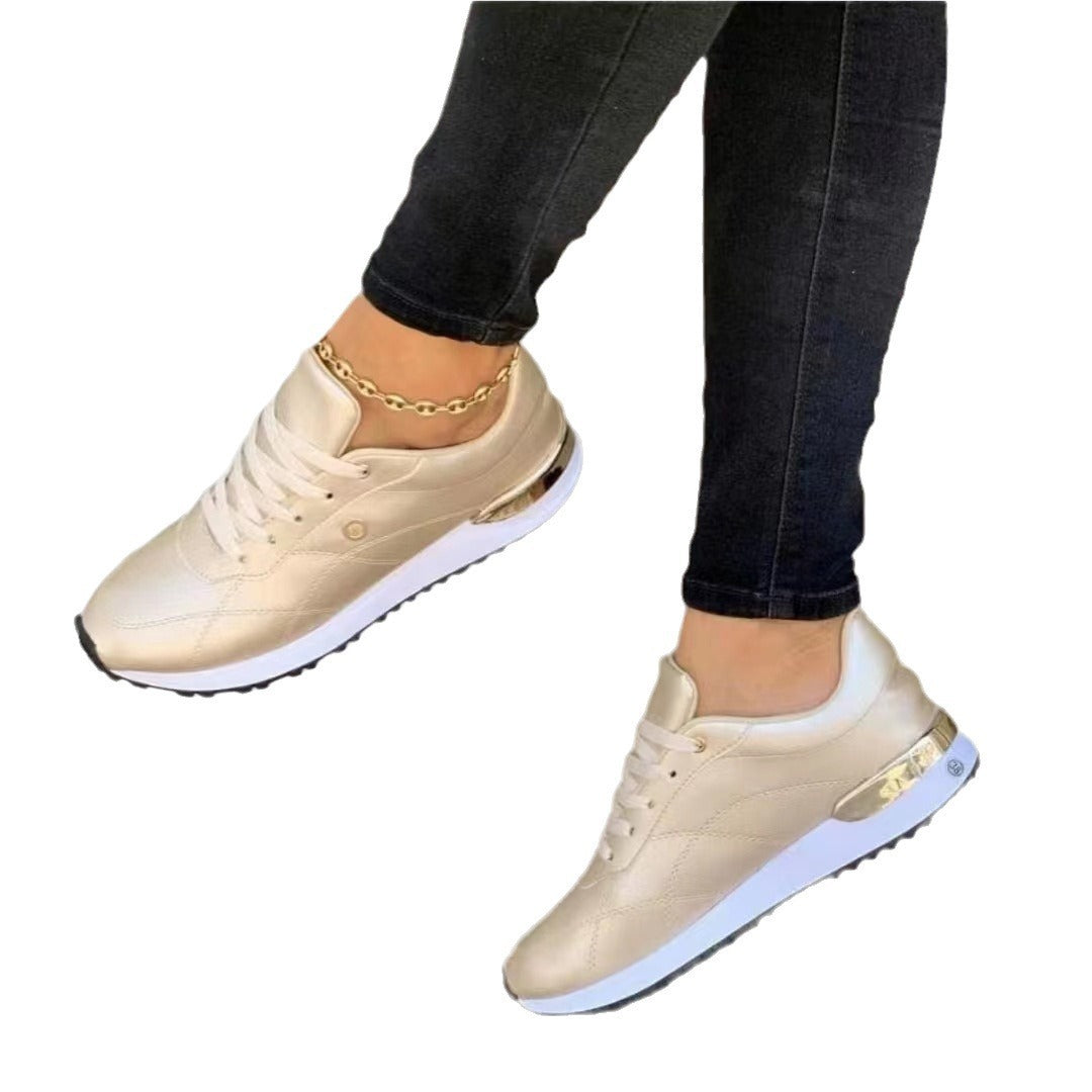 Elarova | Bequeme Leder Damen Sneakers