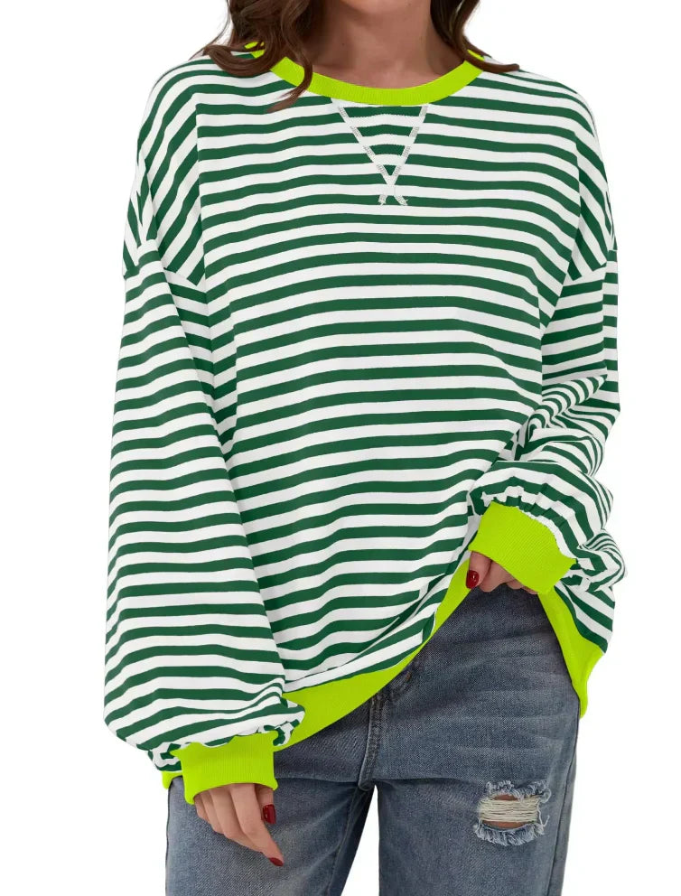 Elarova | Bequemer Gestreifter Pullover
