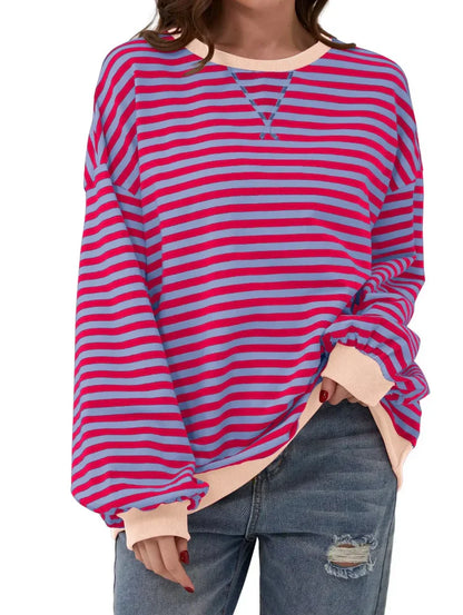 Elarova | Bequemer Gestreifter Pullover