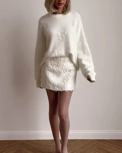 Elarova | Bestickte Blumenpullover