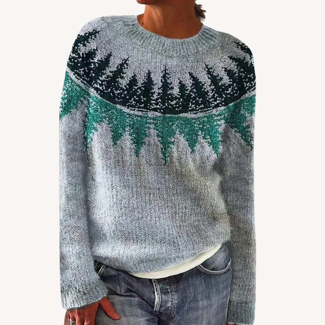 Elarova | Bestickter Blumenpullover für Damen
