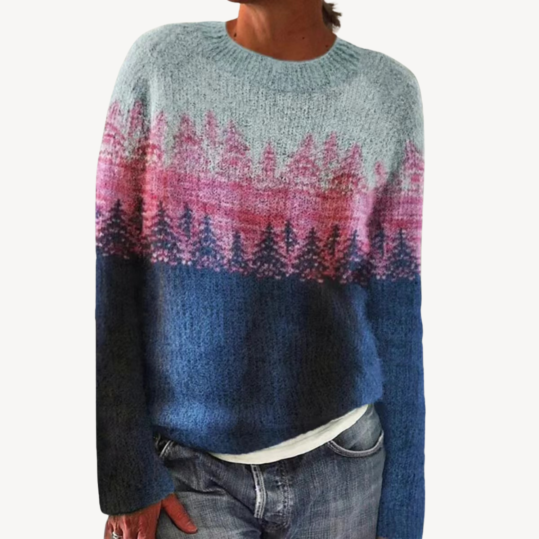 Elarova | Bestickter Blumenpullover für Damen