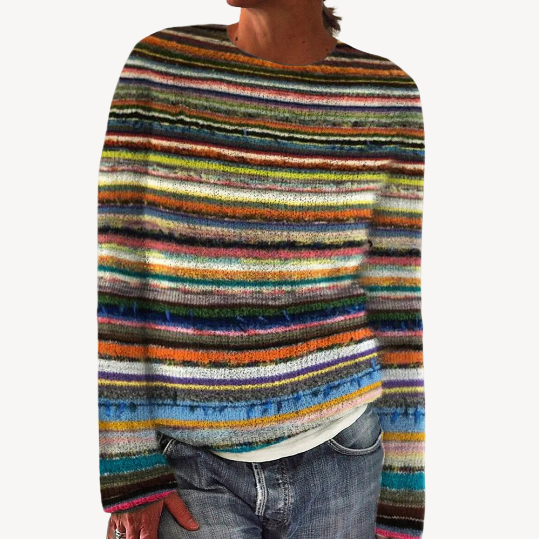 Elarova | Bestickter Blumenpullover für Damen