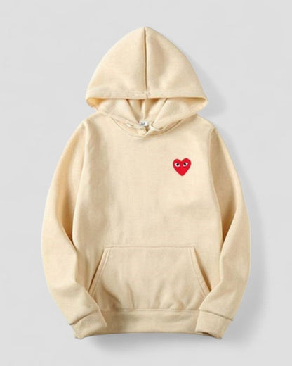 Elarova | Bestickter Herz Hoodie für Damen, lässiger Streetwear-Pullover