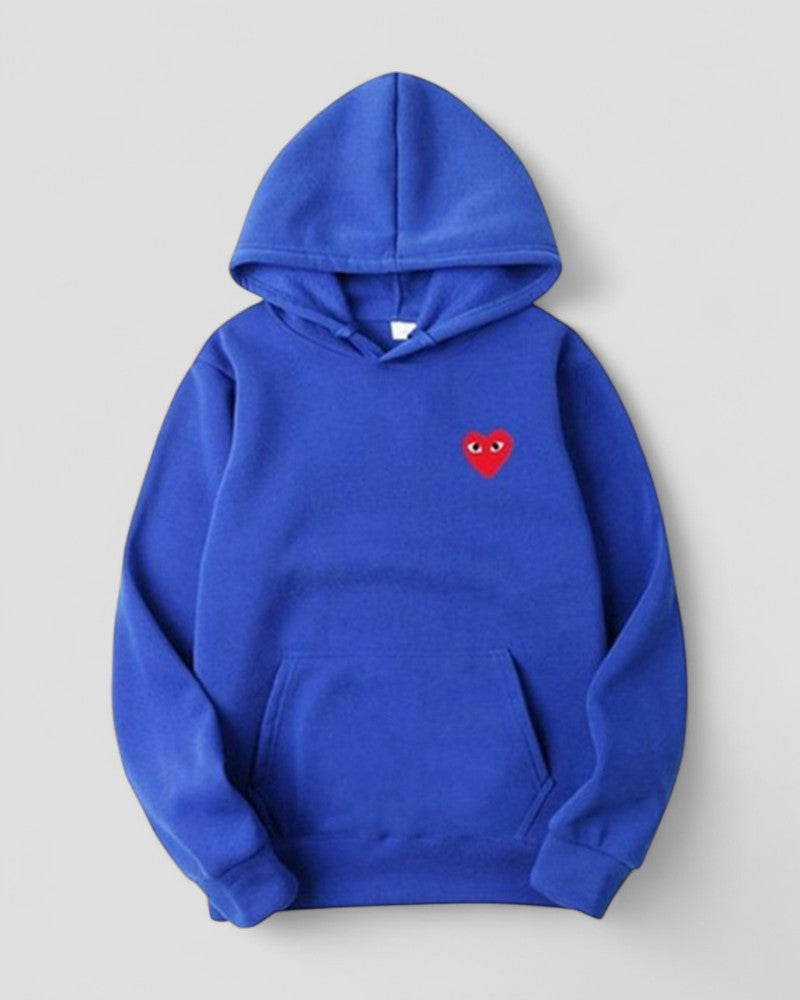 Elarova | Bestickter Herz Hoodie für Damen, lässiger Streetwear-Pullover