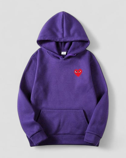 Elarova | Bestickter Herz Hoodie für Damen, lässiger Streetwear-Pullover