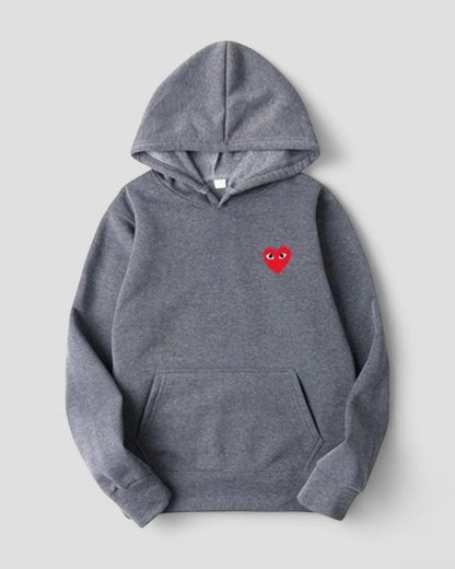 Elarova | Bestickter Herz Hoodie für Damen, lässiger Streetwear-Pullover