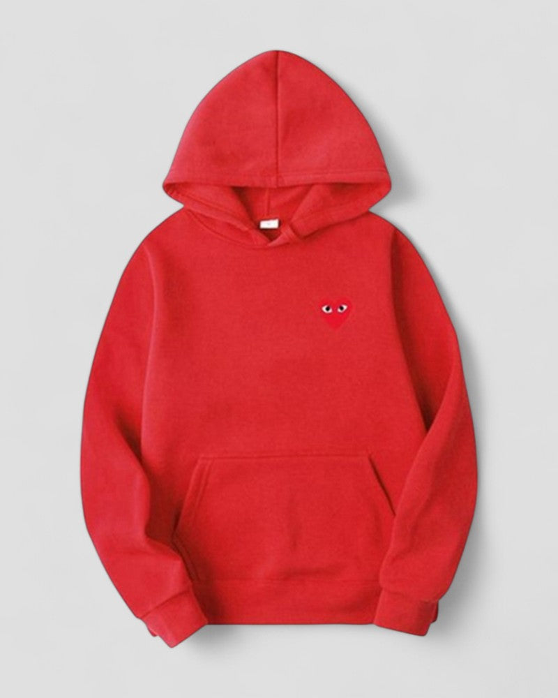 Elarova | Bestickter Herz Hoodie für Damen, lässiger Streetwear-Pullover