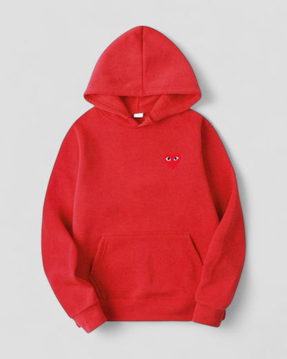 Elarova | Bestickter Herz Hoodie für Damen, lässiger Streetwear-Pullover